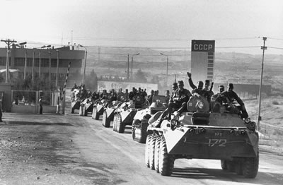 The withdrawal of Soviet troops from Afghanistan. Courtesy of the ITAR-TASS News Agency.