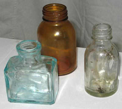 Glass vials to hold secret messages. Courtesy of the Gulag Museum at Perm-36.