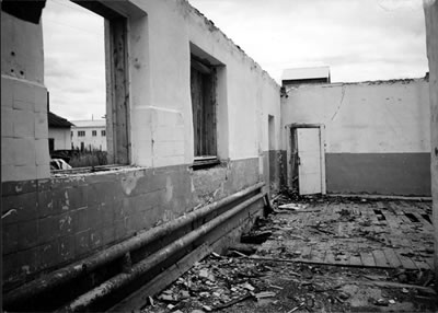 Perm-36 camp buildings before and after the restoration. Courtesy of the Gulag Museum at Perm-36.